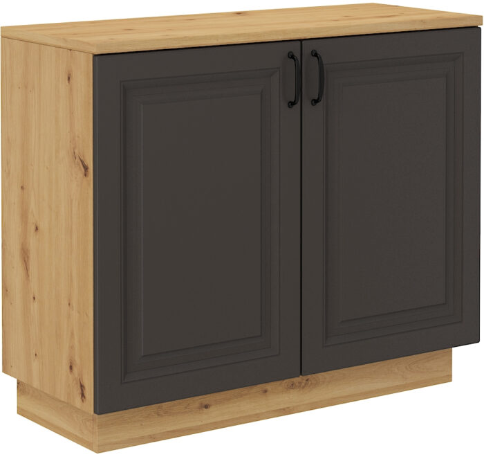 Komoda FLAWIA 100 2D Grafit/Dąb Artisan